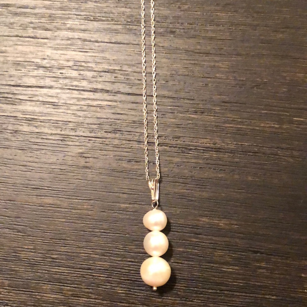 Faux pearl necklace
